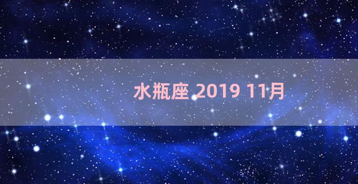 水瓶座 2019 11月